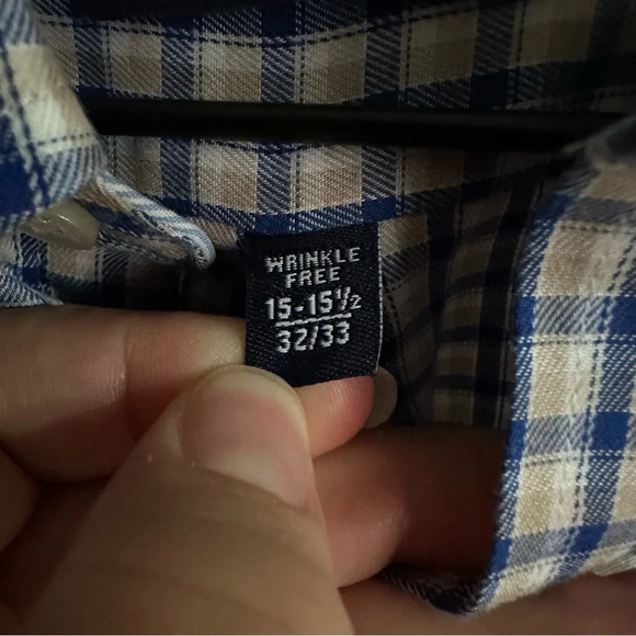 Chaps plaid button down Classic fit twill EUC - Picture 4 of 7